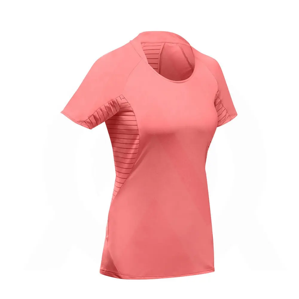 Women Slim Fit Short Sleeve Sports Summer Gym Sports Blues T-shirts Line Table Badminton Clothes Active Wear Training Wear