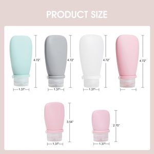 Botellas de Viaje Reutilizables Portátiles a Prueba de Fugas de Silicona Suave Recargables de 60 ml Sin BPA para Artículos de Aseo Contenedores Cosméticos de Viaje - Product Image 4