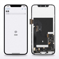 Écran OLED souple de remplacement pour iPhone 12 Pro Max, avec cadre noir, pièce de réparation tactile LCD
