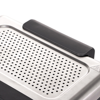 RAF R.2603 Nouveau design, cuisson double face avec couvercle anti-éclaboussures amovible, surface antiadhésive, machine à faire des steaks pour une cuisson efficace
