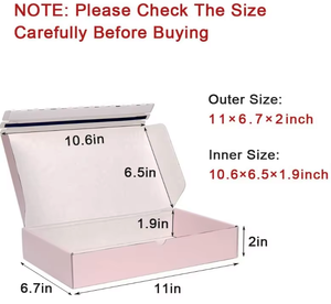 <span class=keywords><strong>Caja</strong></span> de transporte de papel corrugado con adhesivo de doble cara con cremallera plegable impresa en color personalizada - Product Image 4