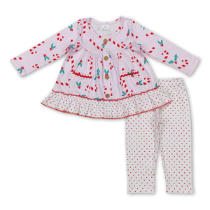 เสื้อผ้าเด็กขายส่ง ชุดเด็กผู้หญิง เสื้อผ้าสไตล์คริสต์มาส ชุดแขนยาว - Product Image 2