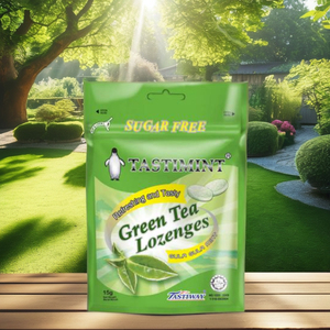 HALAL Malaysia Sugar-Free tablet Candy with Refreshing Green Tea Candy Tastimint Sugar Free Lozenges (Zip Locked Pack) - Product Image 1