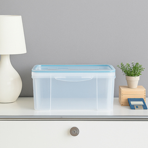 Ivory 11L Airtight Sealed Baby <b>Clothes</b> Storage <b>Box</b> Stackable Plastic Organizer for Nursery Wardrobe Dustproof Neutral Tone - Product Image 4