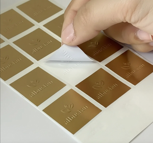 Custom Matte Gold/Silver Foil-Stamped Logo Packaging <strong>Labels</strong> Waterproof Eco-Friendly Self-Adhesive Sealing Stickers Shape <strong>Labels</strong> - Product Image 1