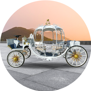 Carrito eléctrico de boda real y Cenicienta, carro tirado por caballos de calabaza, transporte especial - Product Image 4
