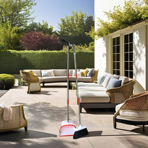 Set di Pulizia Domestica Ecologico <span class=keywords><strong>METIS</strong></span> Classic, Scopa con Manico Lungo in Plastica Antivento, Testa in PET con Setole Morbide, Paletta - Product Image 4