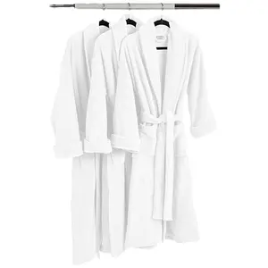 Vestiti di bagno di Tessuto Abiti di Velluto Bianco Accappatoio di Spugna Uomo Donna Accappatoio
