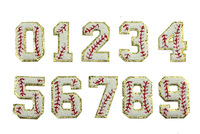 Lettres de l'alphabet et chiffres, personnalisé, fausse Chenille, lot de lettres Softball, jaune néon, 50 pièces