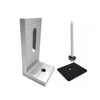 Accessoires de montage solaire en alliage d'aluminium en forme de L avec finition anodisée pour toit en tôle inclinée PV, type rail solaire pour carport