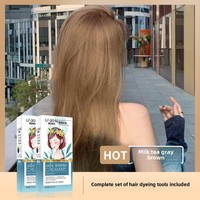 Jiaying 2025 Micro-Cover Hair Dye Blanc Gris Brun Ingrédients à base de plantes Traitement des cheveux à domicile Crème Inspirée Concept de thé au lait
