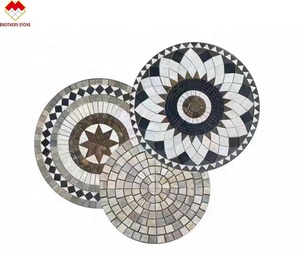 Colorful Marble <strong>Mosaic</strong> <strong>Tile</strong> for Outdoor Floor and Wall Hexagon and Round Shape Waterjet Marble <strong>Mosaic</strong> - Product Image 1