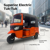 Triciclo Eléctrico ESUN Resistente a la Intemperie, Duradero y de Alta Seguridad, Motor de 72V 3000W, Tuk-Tuk Abierto para 4 Pasajeros, Uso Comercial
