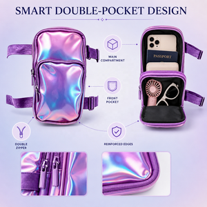 3'ü 1 Arada Karnaval Bacak Çantası Ayarlanabilir Askılı Holografik PU Uyluk Çantası Fitness Telefon Bacak Spor Çantası Açık Hava Çantası Özel Logo - Product Image 5