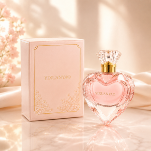 Botella de Perfume de Vidrio de Lujo en Forma de Corazón de 60 ml con Tapa de Cristal, Caja de Embalaje con Logotipo Personalizado - Product Image 4