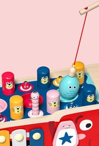 Jeu de pêche, de martelage et de xylophone Whack-a-Mole en bois, jouet éducatif Montessori pour les enfants de 2 à 4 ans - Product Image 5