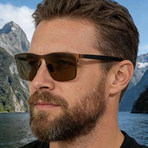 Ks-3972 แว่นกันแดดโพลาไรซ์กรอบสี่เหลี่ยมสำหรับผู้ชายเลนส์ไนลอนสีดำป้องกันรังสียูวี 400 แว่นกันแดดสำหรับขับรถกลางแจ้ง - Product Image 5