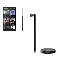Haut-parleurs de télévision sans fil portables noir blanc Smart Compatible 21.5 pouces IPS écran tactile Smart TV LCD moniteur roues pour l'extérieur