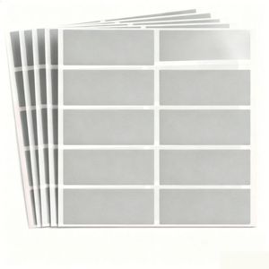 Étiquettes autocollantes personnalisées en argent mat résistantes à la chaleur, étiquettes à code-barres imperméables, adhésives, multicouches - Product Image 6