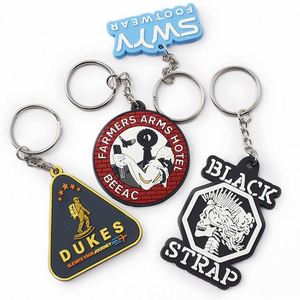 Custom Logo 2D/3D PVC <b>Key</b> <b>Chain</b> Designer Made Silicone Metal Ring Popular Cartoon Shape Soft Rubber Keychain - Product Image 5