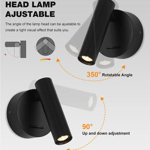 Mur LED Rechargeable Portable pour chambre à coucher chevet minimaliste aspiration magnétique petite tache lampe de lecture câblage gratuit en aluminium - Product Image 5