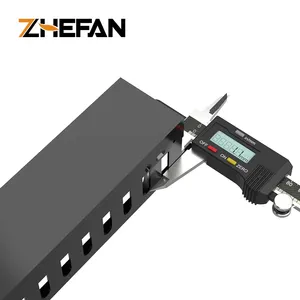 ZHEFAN 1u Metal Rack Mount Cable Manager Cable Manager With Metal Cover 19 Inch Cable Organizer For 19 Inch Server Rack