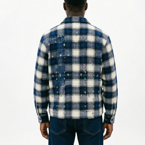 Camisas Casuales de Hombre para Otoño, con Estampado de Letras Personalizado, Transpirables, Ecológicas, de Franela, Lavadas con Ácido, de Manga Larga - Product Image 2