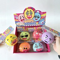 Mainan Squishy Wajah Lucu Ekspresi Warna-warni Bola Penghilang Stres Lembut Slow Rising Squeeze Fidget Sensory Toy Hadiah untuk Anak-anak Grosir