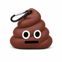 Distributeur de sacs à déjections canines moderne en forme de crotte de chien, support de sacs à déchets à suspendre pour les promenades en extérieur, fournitures pour animaux de compagnie OEM ODM