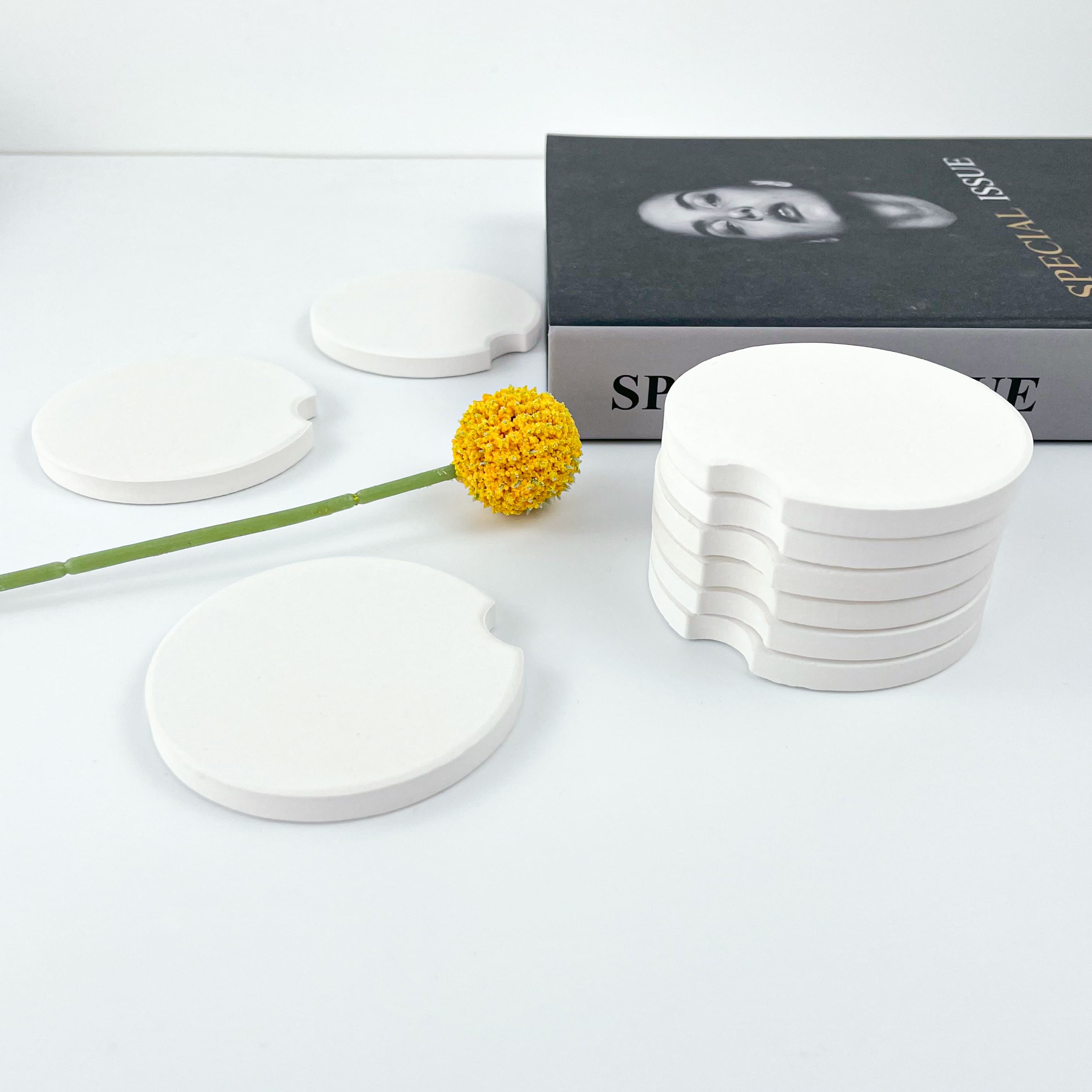 Customizable Water Absorbent Ceramic Coaster for Sublimation UV Printing | Yonglai Brand