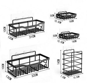 No Drilling Organizer Shelves Bathtub Tray Large Capacity Bathroom Organizer and <b>Storage</b> Set - Product Image 5