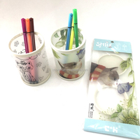Nouveau design personnalisé détachable pp plastique bricolage porte-crayon/pot à brosse/conteneur de stylo