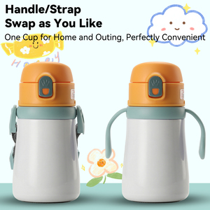 Botella de Agua Infantil Aislada FAYREN, Linda, de Acero Inoxidable 316, Antiderrames, con Asa/Pajita/Cepillo - Product Image 5