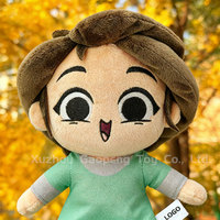 Poupée en peluche de caractère mignon personnalisé de haute qualité personnalisé votre mascotte d'entreprise en réalité peluches quantité minimale de commande bas peluche en peluche personnalisée