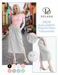 Jupe pour femme DICEID DQ70 en tissu tissé léger, respirant, minimaliste, uni, coupe droite, toutes saisons, avec charbon actif - Product Image 4