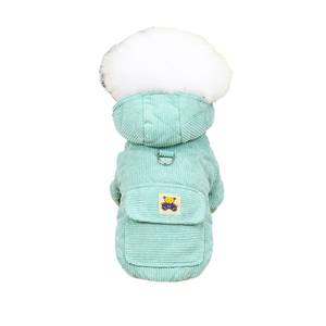 Vêtements pour chien en coton, vêtements pour animaux de compagnie en velours et velours côtelé, <span class=keywords><strong>pull</strong></span> à deux pattes en coton pour l'hiver - Product Image 2