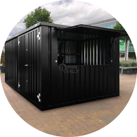 Kiosque portatif de Offre Spéciale pieds barre modulaire préfabriquée modifiée de conteneur d'expédition de café