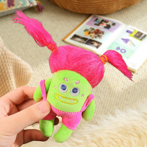 Porte-<span class=keywords><strong>clés</strong></span> amusant en forme de cheveux explosifs, breloque de sac fantaisie en peluche, style cool, cadeau pour fille, vente en gros - Product Image 4