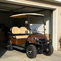 Voiturette de golf électrique haute puissance 72V avec toit ciel étoilé personnalisable, bande lumineuse LED et coffre de chargement arrière personnalisable pour un espace de rangement supplémentaire