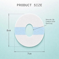 Patch de fixation transparent en film PU pour capteur CGM, imperméable, de haute qualité, avec adhérence supérieure et fixation douce hypoallergénique