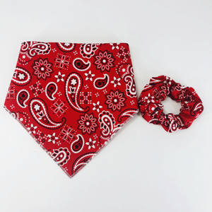 وشاح رأس للكلب والحيوانات الأليفة بطبقتين مطبوع حسب الطلب من القطن بنسبة 100% مجموعة من الأوشحة - Product Image 5