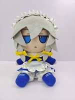 Peluche Personalizado de Anime, Sakuya Izayoi, Touhou Project, Muñeco de Peluche Estilo Fumo, Figura Suave para Colección de Fanáticos del Anime