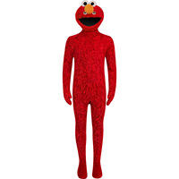 Kostum Jumpsuit Seluruh Tubuh Burung Monster Kartun Berbulu untuk Anak-anak dan Dewasa, Pakaian Cosplay Pesta Karnaval Halloween dengan Masker Kepala