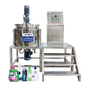 500L 1000L liquid wash mixing tank SUS304 SS316 double jacketed high shear homogenizing machine chemical liquid mixer