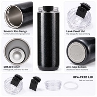 Mug à café isotherme en acier inoxydable finition nacrée 280 ml 500 ml, gobelet à café personnalisé avec logo imprimé et revêtement nacré