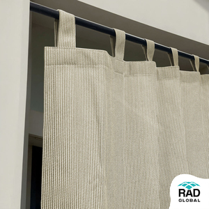 Sahara Sand Eyelet Outdoor Curtains 180 GSM with Warm Neutral Beige Tone and Breathable Light Filtering Fabric for Elegant Patio - Product Image 4