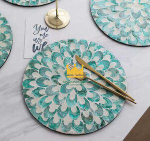 Customize Handmade Dining <b>Table</b> Placemats High Quality Mother of Pearl Inlay Hot Sale from Vietnam - Product Image 6