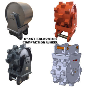 Roue de compacteur d'excavatrice de 12 à 16 tonnes pour plaque de compactage Sumitomo SH120 Roue de dragage compacte directe d'usine - Product Image 6