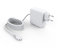 Cargador USB-C GaN de 100W a Prueba de Fuego con Cable Fijo para Teléfonos Inteligentes/Portátiles/Otros Dispositivos Digitales, Opciones de Enchufe EU/US/AU/UK