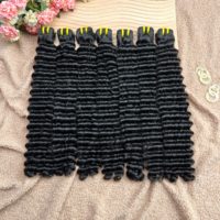 Extensions de cheveux humains vierges non traités, bouclés indiens bruts, ondulations profondes vietnamiennes, alignées sur les cuticules, pour revendeurs